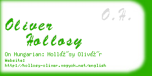 oliver hollosy business card