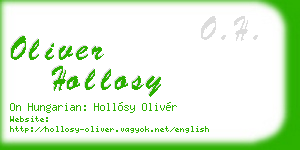 oliver hollosy business card